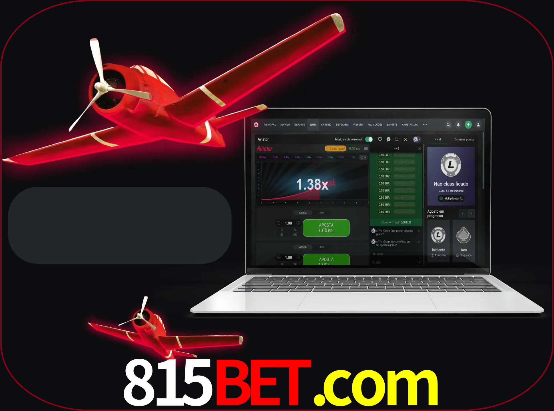 Vá para a seção de caça-níqueis e inicie o jogo Aviator.