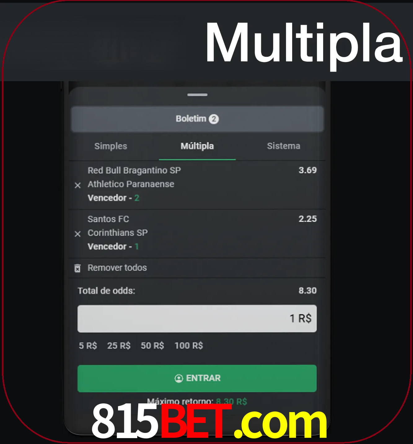 Faça apostas mais valiosas com mais de duas apostas.