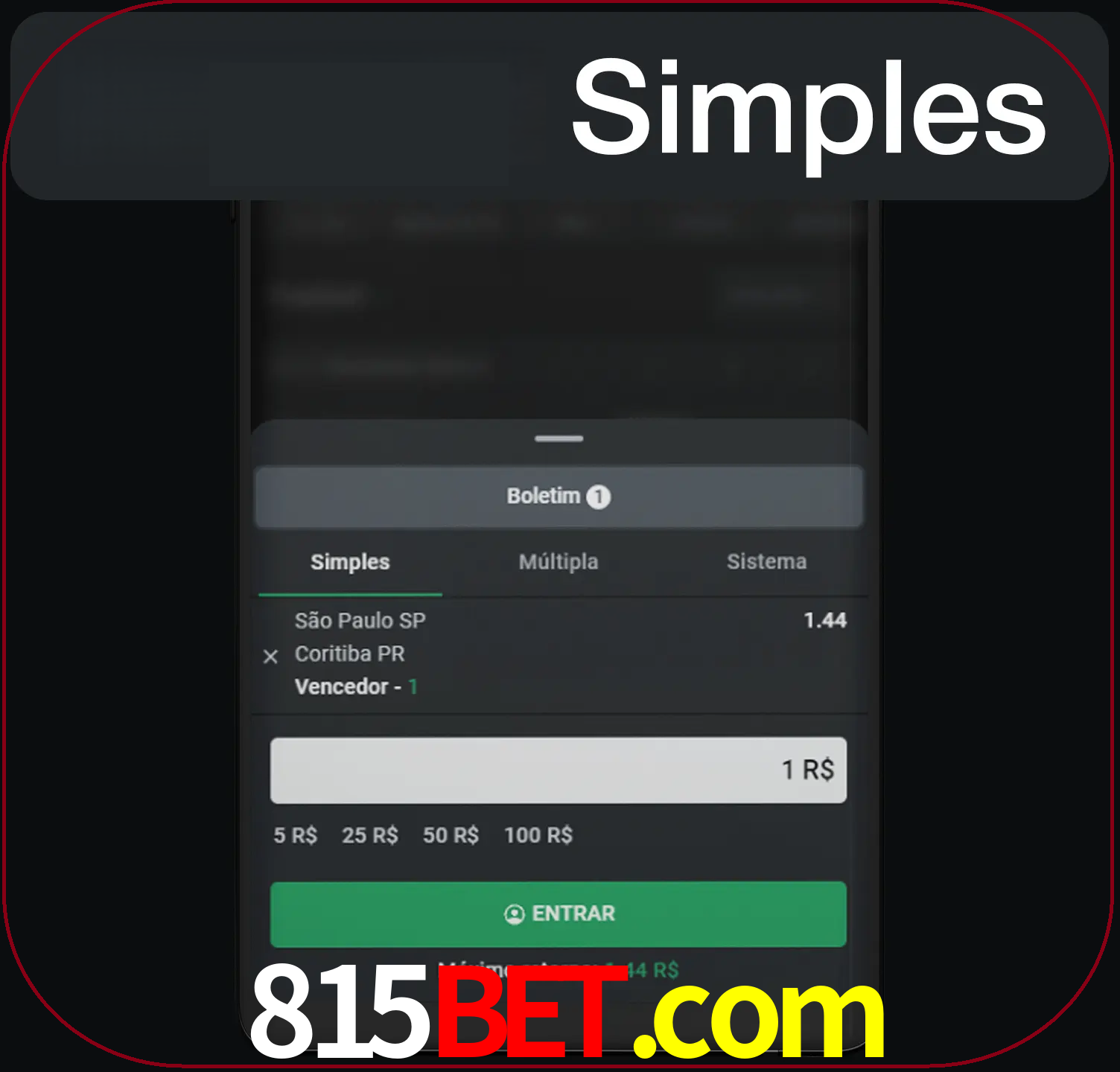 Ganhe seu dinheiro certo com uma única aposta.