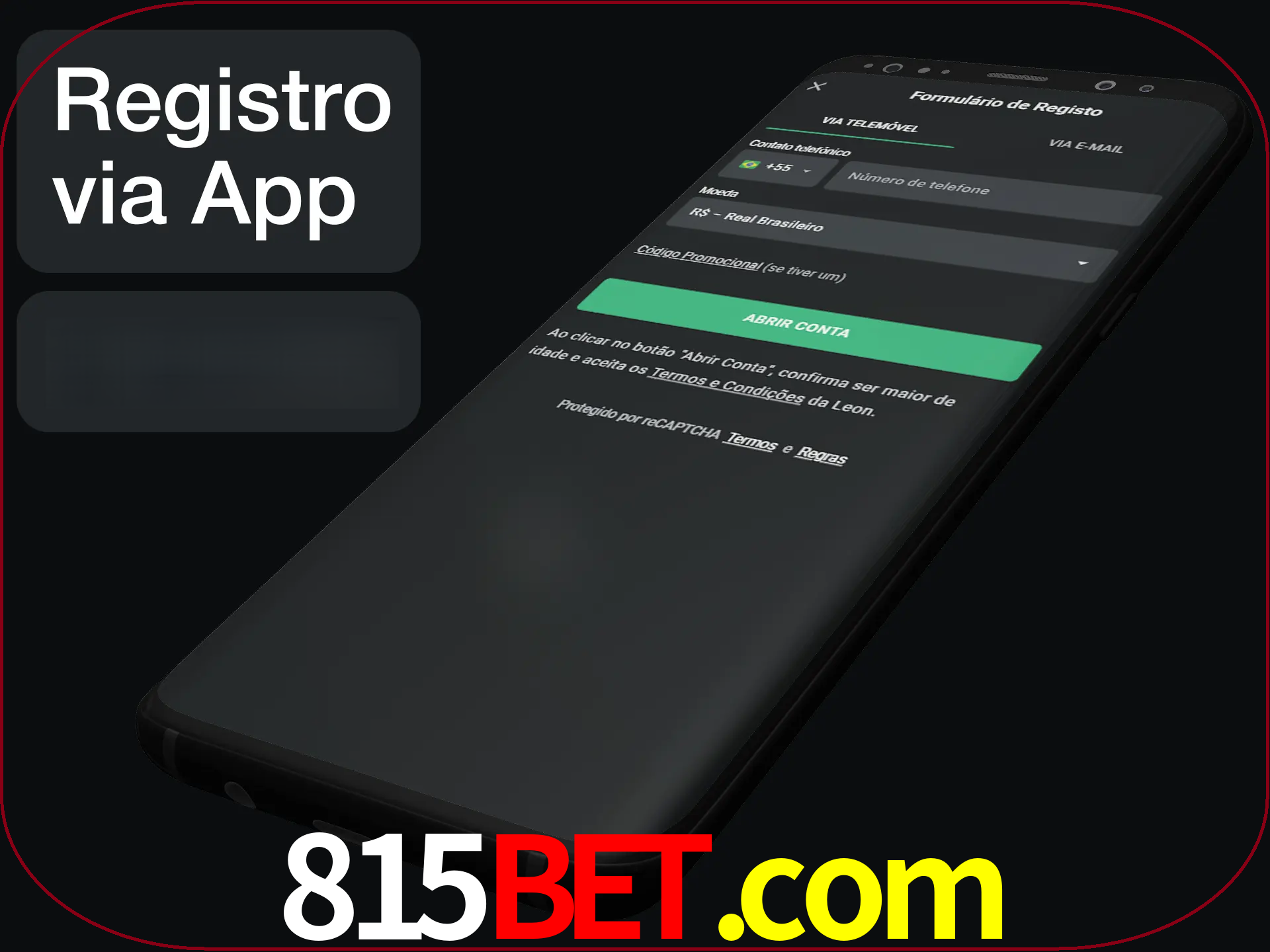 Registre-se quiclly em LeonBet usando o aplicativo.